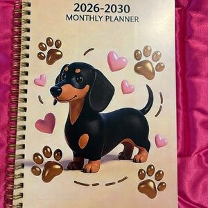 Dachshund 5-Year Monthly Planner 2026-2030 Cute Doxie Organizer